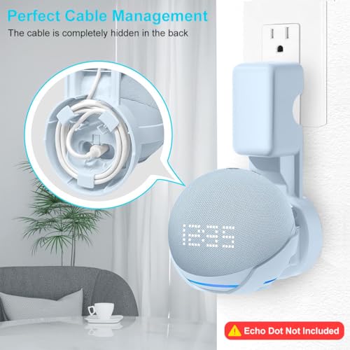 ZORBES® Wall Mount for Alexa Echo Dot, Outlet Hanger Stand for 5th & 4th Gen Holder with Cable Management, Wall Mount Accessories Holder Only 3 PCS ZORBES® Wall Mount for Alexa Echo Dot, Outlet Hanger Stand for 5th & 4th Gen Holder with Cable Management, Wall Mount Accessories Holder Only 3 PCS